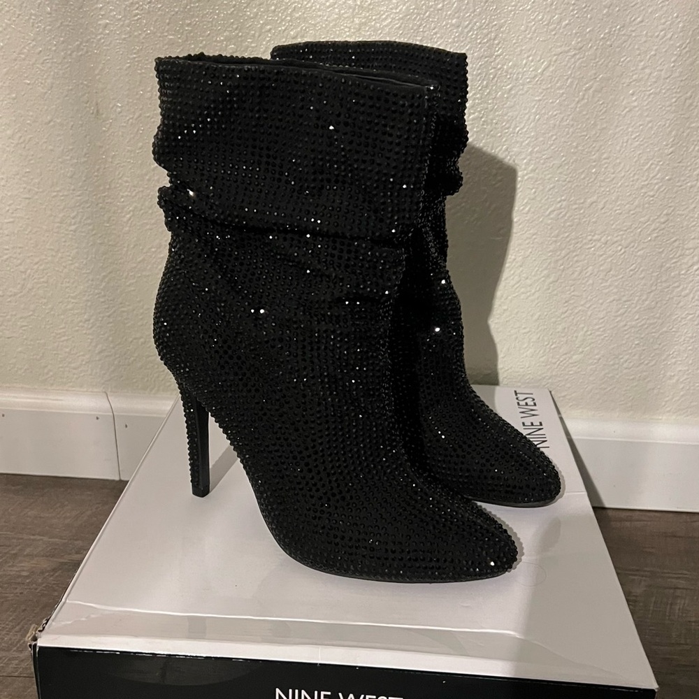 Brand NewNine West Dazzle Slouch ankle boots